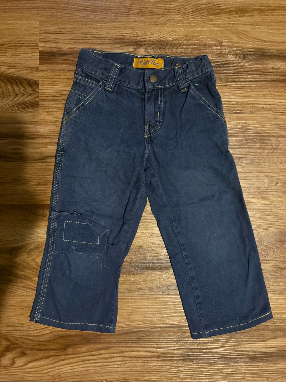 Ruff Play Navy Toddler Jeans with Contrast Stitching